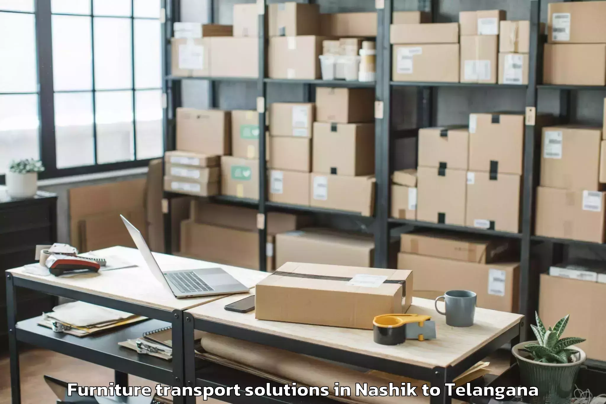 Trusted Nashik to Mahabub Nagar Furniture Transport Solutions